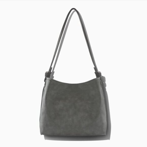 8 Other Reasons Betsy Slouch Tote in Stone Suedette With Dust Bag NWT - Picture 1 of 5